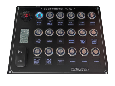 Customized 18 way metal circular switch panel (with terminal block optional)